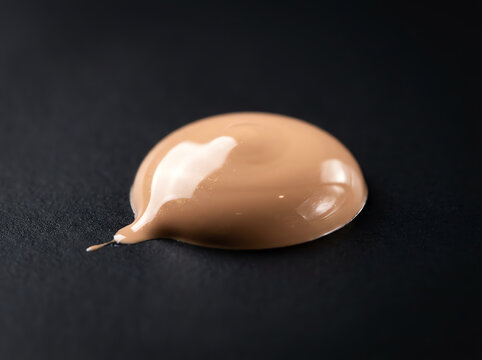 Liquid foundation drop, makeup texture, smooth skin cosmetic, beauty product
