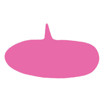 pink oval text speech bubble illustration