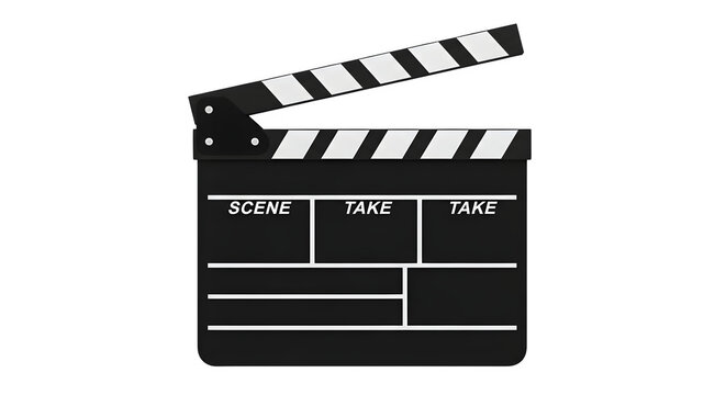 Classic Cinematic Movie Clapperboard Icon Representing Film Production and Media Entertainment Industry Professional Video Equipment