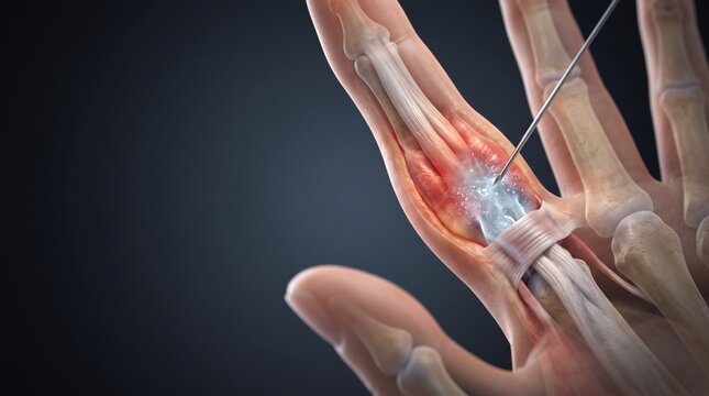 Trigger Finger Corticosteroid Injection Reducing Tendon Sheath Swelling