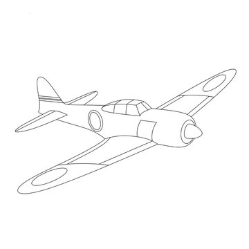 Vintage fighter plane line art design vector, vintage fighter plane outline image,retro fighter plane line art illustration,vintage fighter plane line drawing vector ,retro fighter plane outline icon 