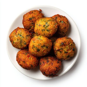 Nepali Dashain lentil fritters bara  isolated on a white background