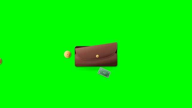A high-energy, premium stylized 2.5D motion graphic where abundant streams of gold coins and banknotes converge from every direction into a reactive central wallet 