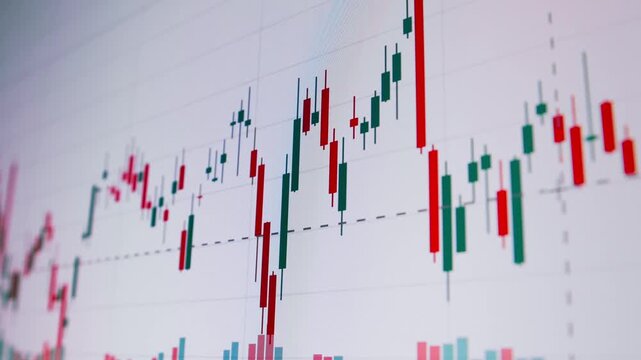 Cryptocurrency trading. Bitcoin stock graphic. Bitcoin mining and Finance banking management concept, oil and Money trading, Digital trade platform. Profit and loss graph. Online trading 