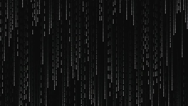 Abstract black and white digital matrix background with vertical lines