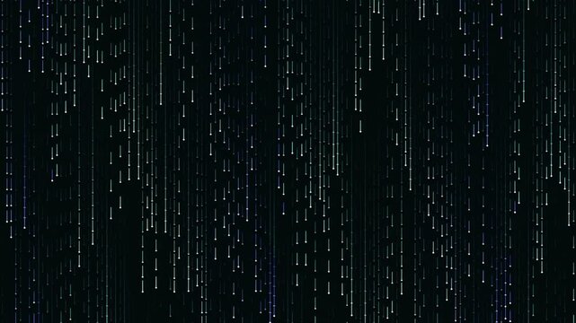 Abstract digital matrix background with falling binary code rain