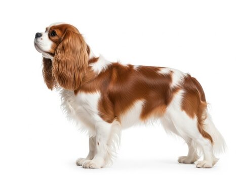 Brown cavalier king charles spaniel barking