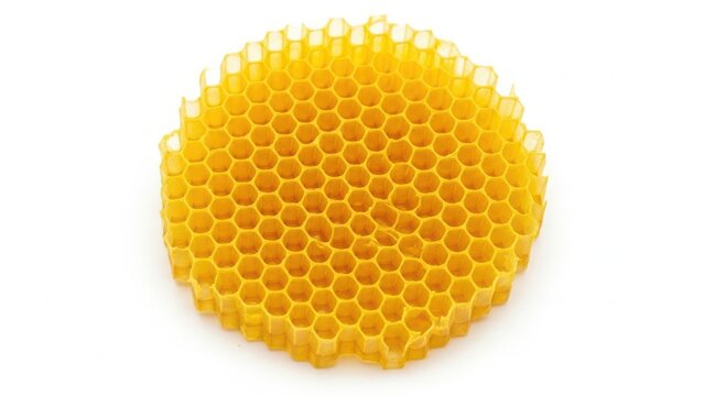 Close-up of hexagonal honeycomb structure