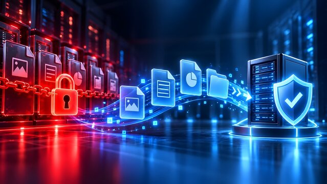 Secure Data Migration Strategy Transferring Files from Vulnerable Systems to Encrypted Cloud Servers