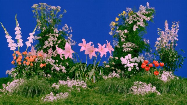 floral scenography combining botanical arrangements and spatial design
