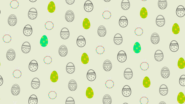 Easter Egg and Beaded Circle Pattern