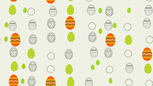 Easter Egg Pattern with Beaded Circles
