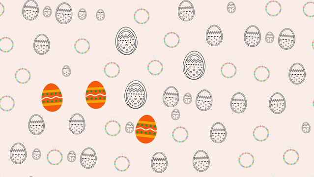 Easter Eggs and Beaded Circles Pattern