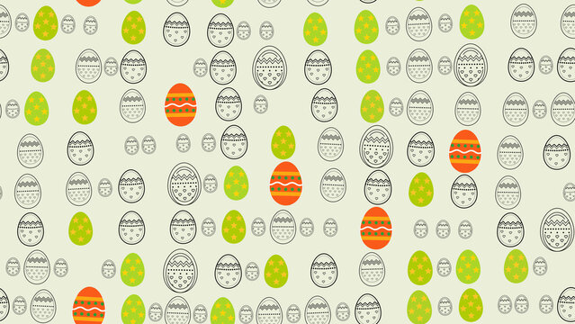 Easter Egg Pattern with Various Designs