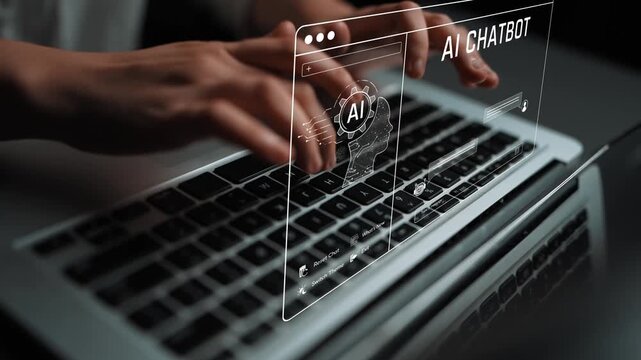 AI chatbot interface facilitates communication, chatbot, and AI interaction for automated user support and information exchange Marrow