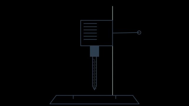 Industrial Drilling Machine Operation Animation