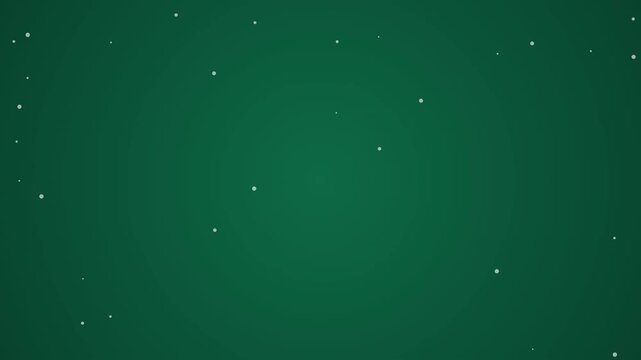 Christmas Gift Box with Santa Hat Animation Moving Across Dark Green Background with Stars