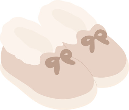 Winter Ugg Boots Flat Vector Illustration