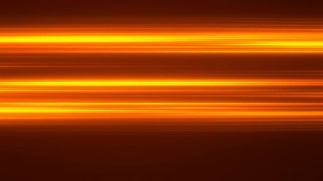 Glowing orange light streaks intensify across a dark reddish background, building into brighter, denser horizontal bands with layered blur and warm luminous contrast