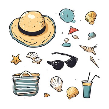 set of hats and accessories