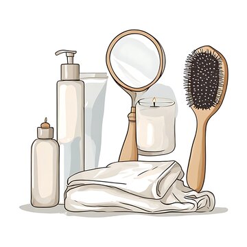 set of cosmetic products