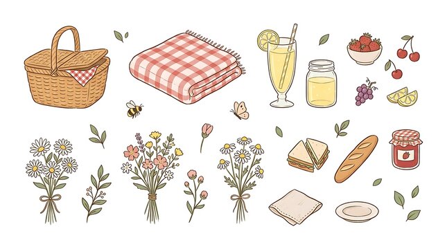 set of summer icons