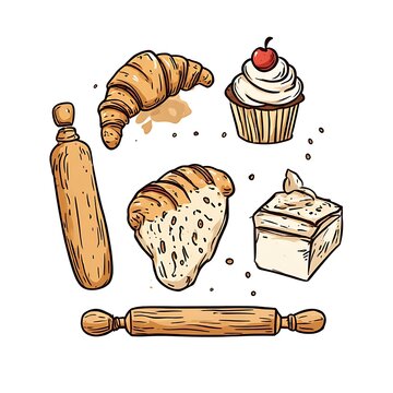 set of different kinds of bread