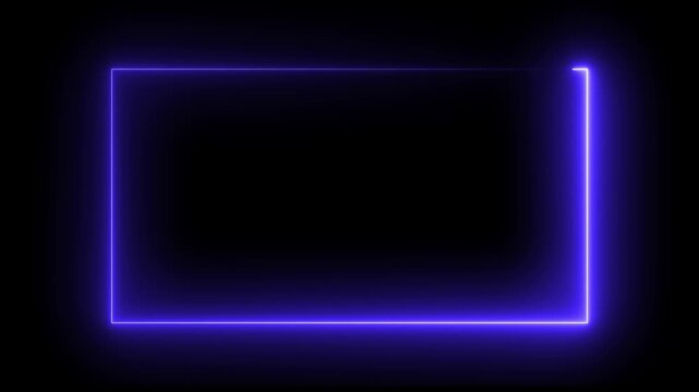 Animation of glowing neon rectangles abstract background. abstract glowing neon rectangle border frame. Square rectangle picture frame with two tone technology, design, motion, moving, 