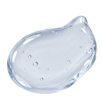 Realistic gel droplet isolated on transparent background. png cutout