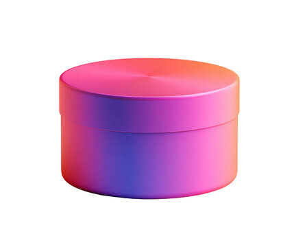 3d illustration of a round colorful container isolated on transparent background