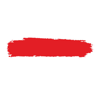 Red brush strokes on a white background for artistic design and creative projects. Abstract red in splash, paint, brush strokes, stain grunge isolated on transparent background