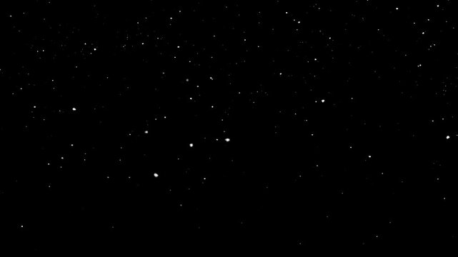 christmas snowflake overlay. realistic white snowfall particles falling with natural winter motion. alpha channel, transparency mode, seamless 4k loop.
