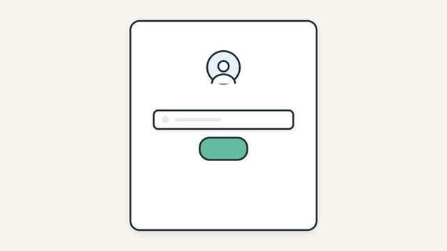 Passwordless Login Interface Simplification Motion Graphic