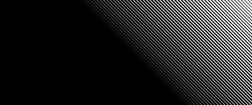 Lined halftone gradation texture. Fading vertical stripe gradient background. Repeating pattern backdrop. Black halftone parallel lines backdrop for overlay, print, cover, graphic design. Vector