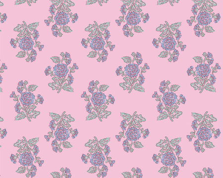 Seamless flower print, aop two-way repeat, Vector illustration EPS 10 