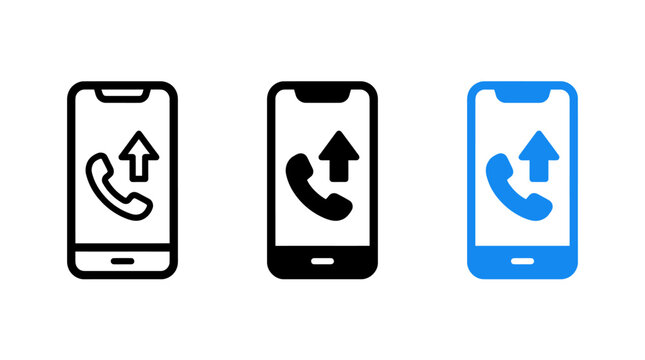 Request callback icon design set vector smartphone symbols illustration collection
