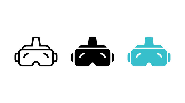 Virtual reality headsets icon design set vector illustration graphic element