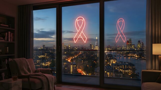Night view of illuminated eiffel tower from a modern hotel room in paris