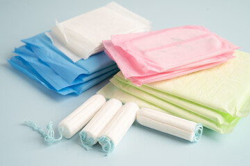 Sanitary hygiene set for woman menstrual period cycle protection. © kanruthai