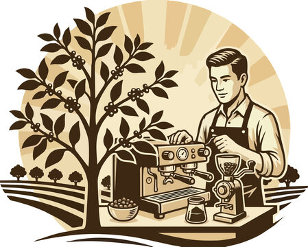 coffee barista coffee machine