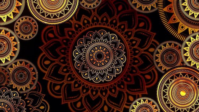 Ethnik Mandala background loops 4K