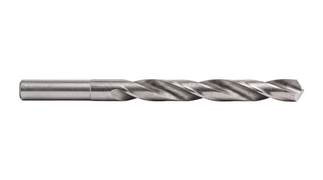Metal Drill Bit Isolated on Transparent Background