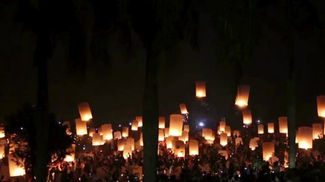 Sky Lantern in Vesak Day 