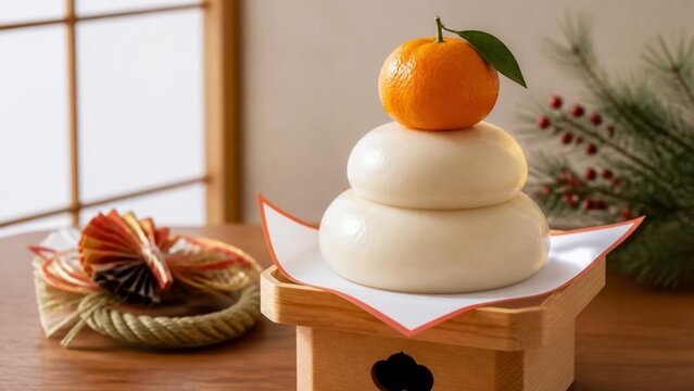 冬の鏡餅  