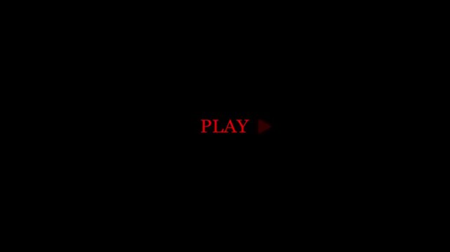 Play Button Animation, Minimal Video Playback Control on Black Background, 4K video