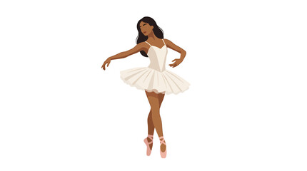 Middle Eastern Female Holding Ballet Pirouette Pose © Dreamfly