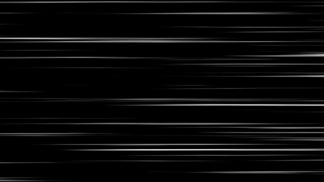 Speed line background animation in comic speed lines background texture pattern effect in cartoon concept black. Anime Horizontal Speed Lines Seamless recurring speed line background.