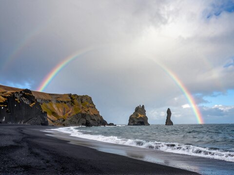 Double Rainbow Coastal Snaefellsnes Post Rain