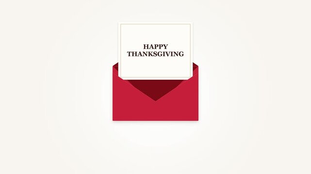 Christmas Red Envelope and Sliding Gratitude Greeting Card 4K Animation
