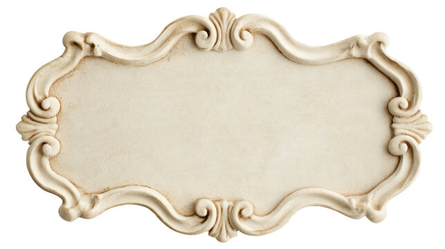 Vintage ornate picture frame isolated on transparent background